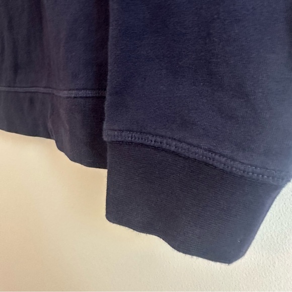 Boden “Oh Yeah” Sweatshirt, Navy, Leopard Print lettering, Women’s Size Large - Picture 5 of 9